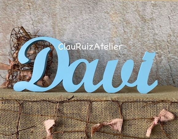 Nome do Bebê e Infantil em MDF para Nicho de Quarto ou Prateleir
