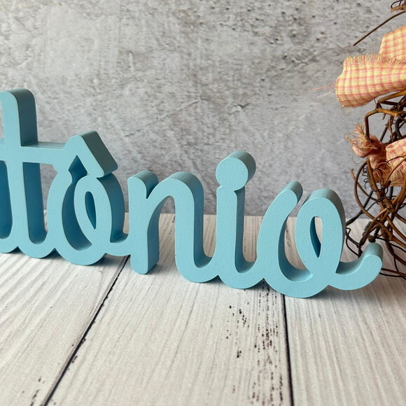 Nomes de mdf Linha Cursiva- Decoração Bebê