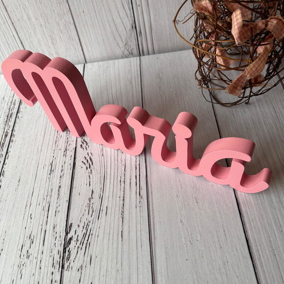 Nomes de mdf Linha Cursiva- Decoração Bebê