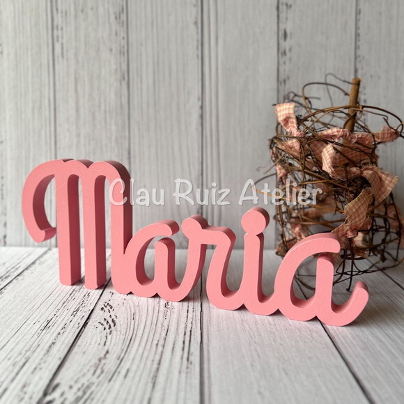 Nomes de mdf Linha Cursiva- Decoração Bebê
