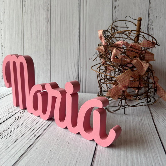 Nomes de mdf Linha Cursiva- Decoração Bebê