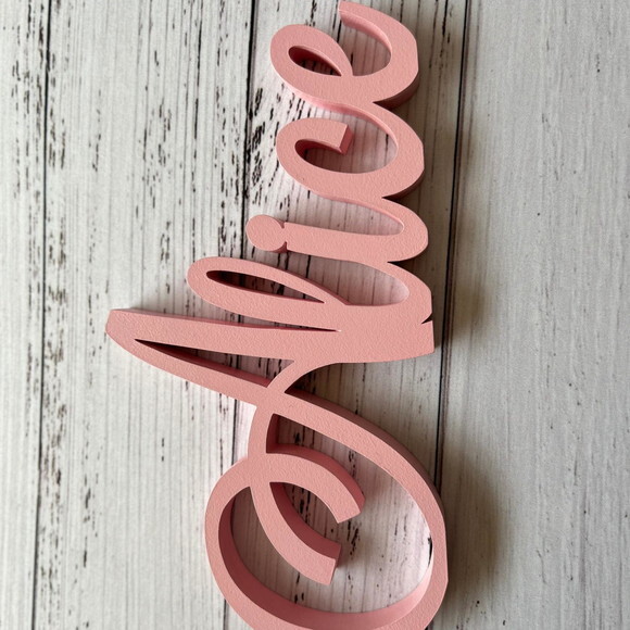 Nomes de mdf Linha Cursiva- Decoração Bebê