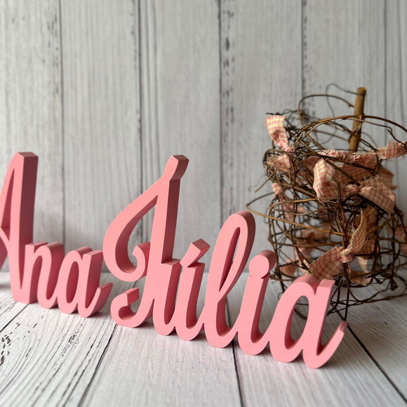 Nomes de mdf Linha Cursiva- Decoração Bebê