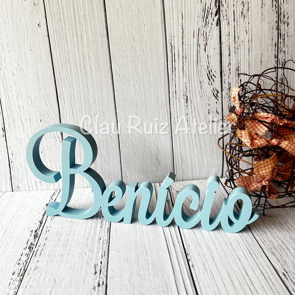 Nomes de mdf Linha Cursiva- Decoração Bebê