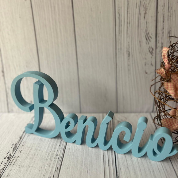 Nomes de mdf Linha Cursiva- Decoração Bebê