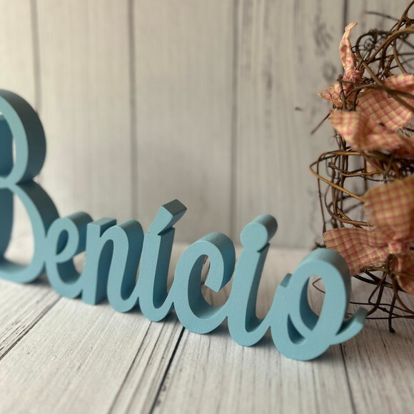 Nomes de mdf Linha Cursiva- Decoração Bebê