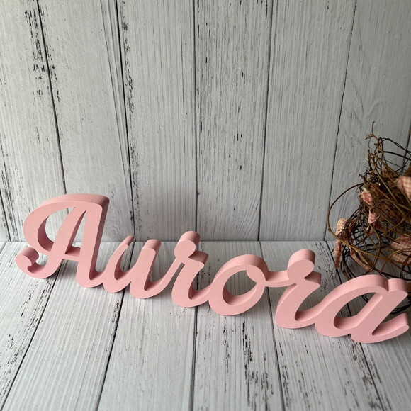 Nomes de mdf Linha Cursiva- Decoração Bebê