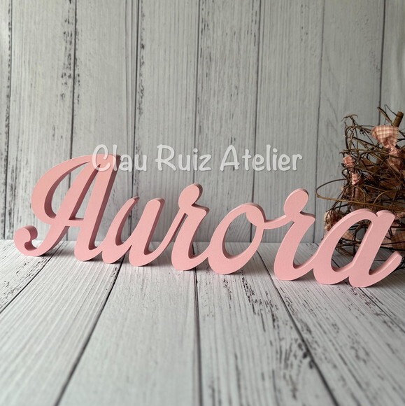 Nomes de mdf Linha Cursiva- Decoração Bebê