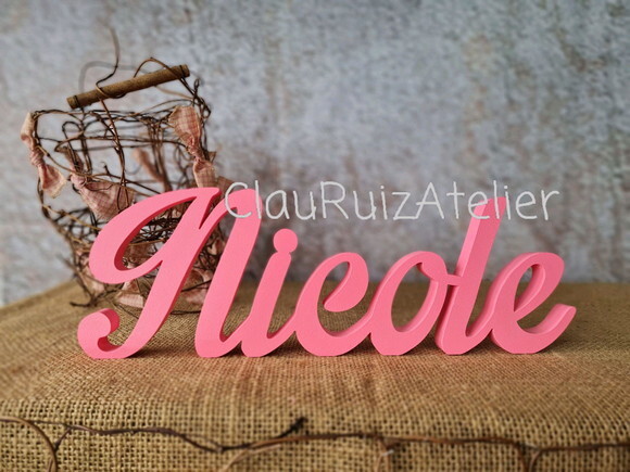 Nomes de Mesa Em MDF Letras Cursivas