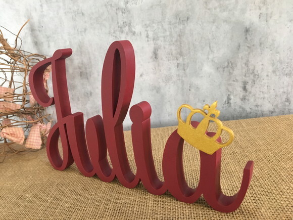 Nomes de Mesa Em MDF Linha Cursiva