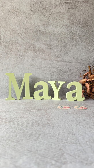 Nomes de Mesa em mdf Linha Letras de Forma - Bebê