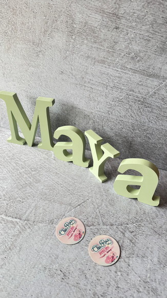 Nomes de Mesa em mdf Linha Letras de Forma - Bebê