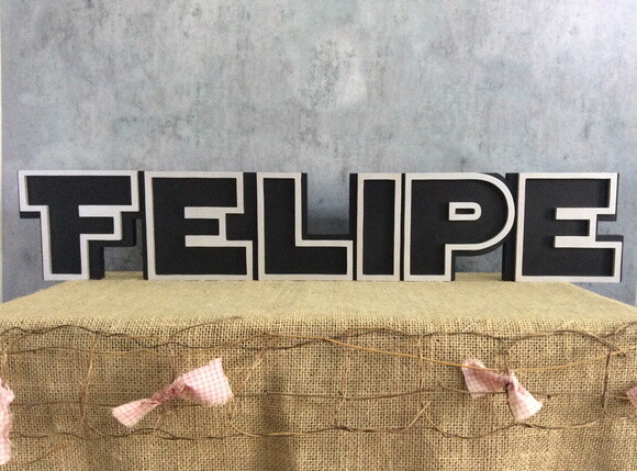 Letras Decorativas Personalizadas em MDF para Quarto de Bebê e F