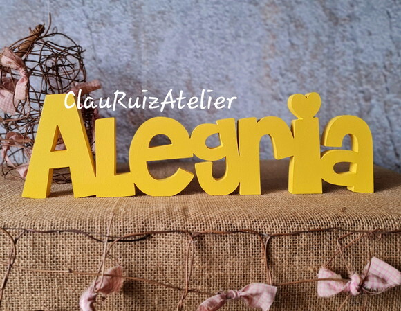 Palavras em MDF - ALEGRIA