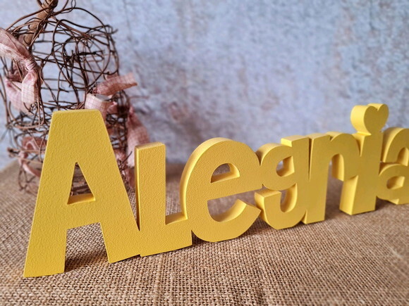 Palavras em MDF - ALEGRIA