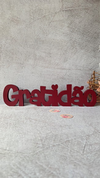 Palavras em MDF - GRATIDÃO