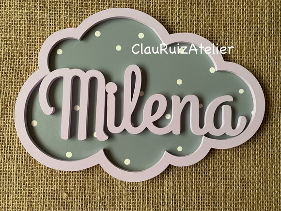 Porta de Maternidade Nuvem com Nome