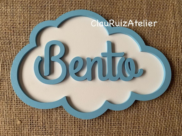 Porta de Maternidade Nuvem com Nome