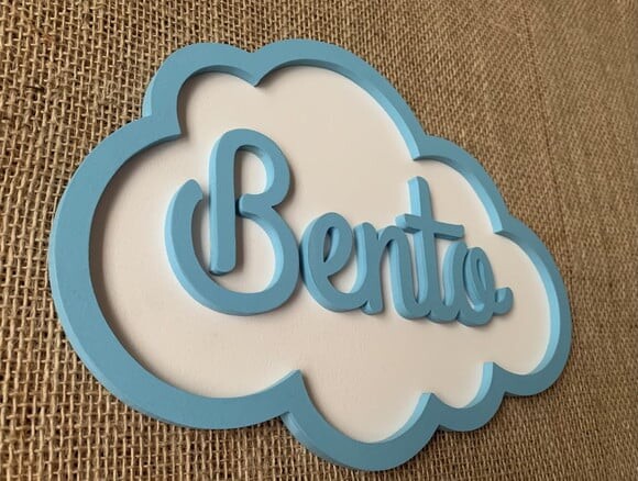Porta de Maternidade Nuvem com Nome