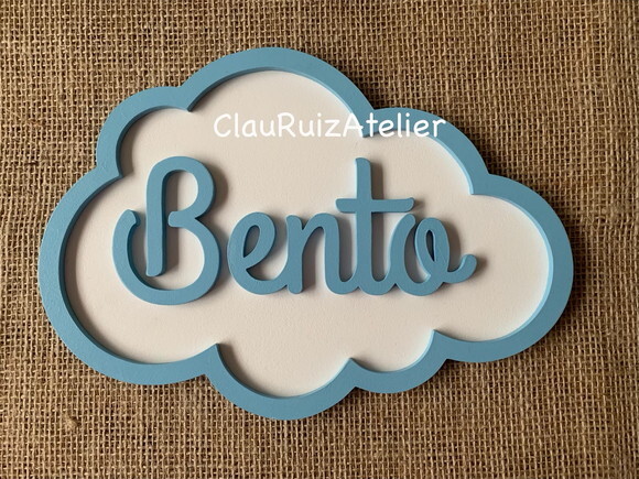 Porta de Maternidade Nuvem com Nome