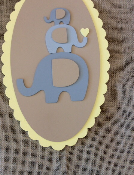 Quadro de Elefantes - Decoração Bebê