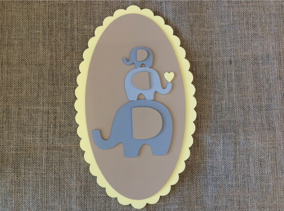 Quadro de Elefantes - Decoração Bebê