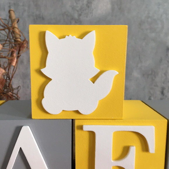 Cubos Decorativos de MDF para Quarto de Bebê  e infantil -Tema B