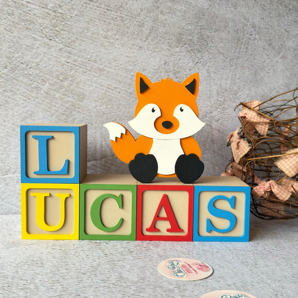 Cubos Decorativos de MDF para Quarto de Bebê e infantil -Tema Bo