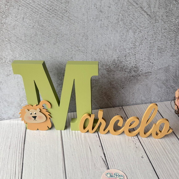 Nome em MDF Personalizado para Quarto de Bebê Letras Decorativas