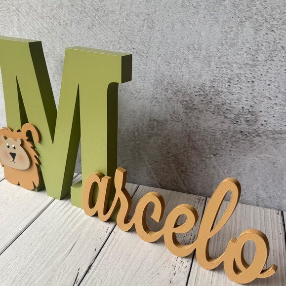 Nome em MDF Personalizado para Quarto de Bebê Letras Decorativas