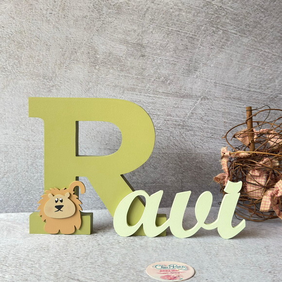 Nome em MDF Personalizado para Quarto de Bebê Letras Decorativas