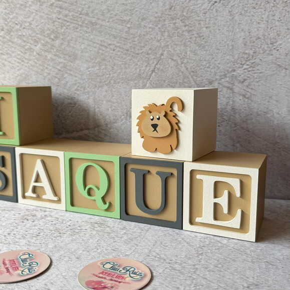 Safari Cubos 6x6cm - Decoração Bebè
