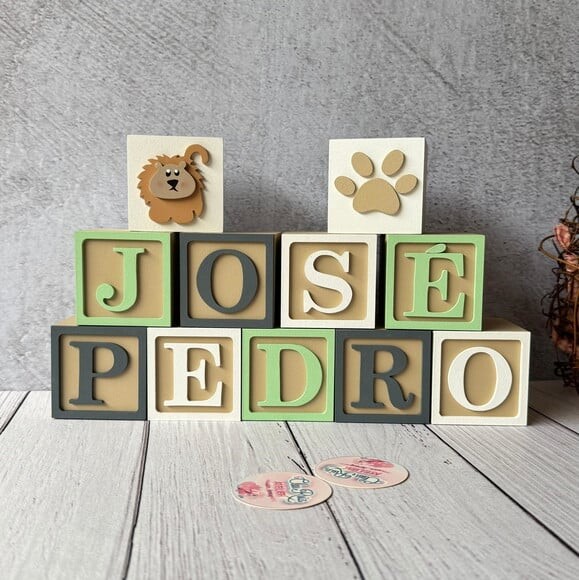 Safari Cubos 6x6cm - Decoração Bebè