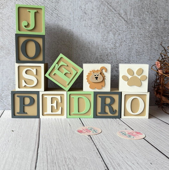 Safari Cubos 6x6cm - Decoração Bebè