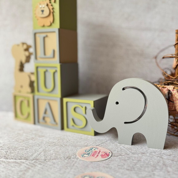 Safari Cubos 6x6cm + Bichinhos Decoração Bebê
