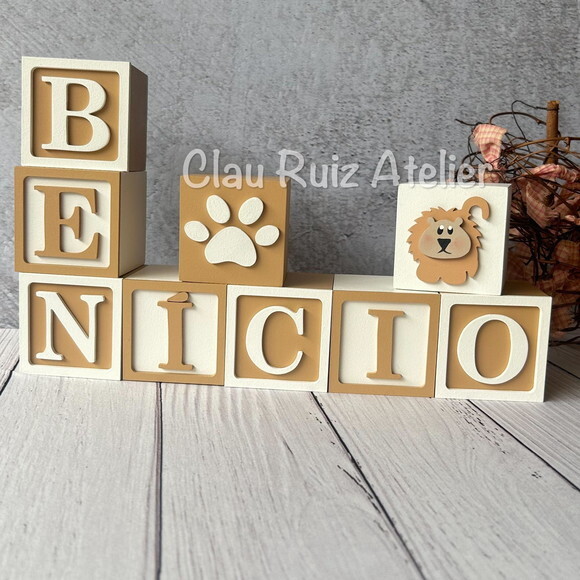 Safari Cubos 6x6cmts - Decoração Bebê
