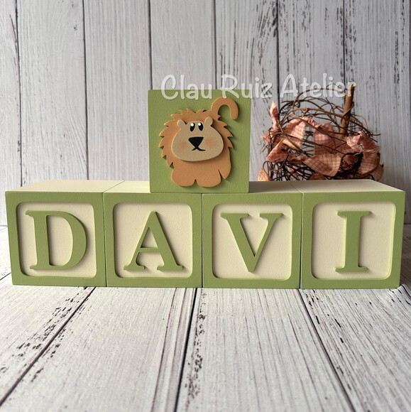 Safari Cubos Ts 8x8cm - Decoração Bebè