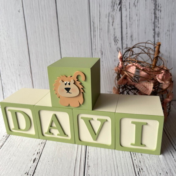 Safari Cubos Ts 8x8cm - Decoração Bebè