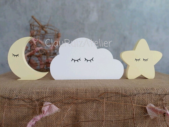 Sleepy Eyes Nuvem Estrela Lua 10cm