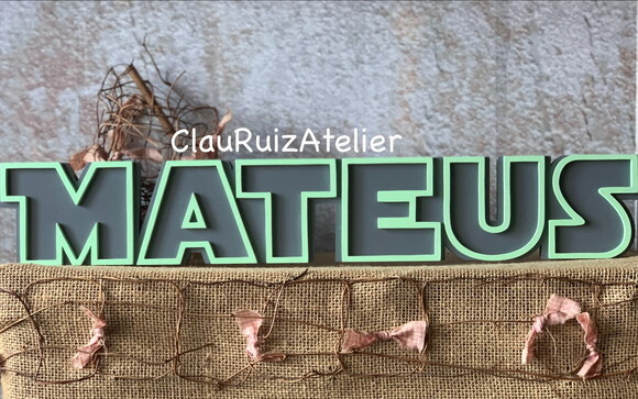 Letras Decorativas Personalizadas em MDF para Quarto de Bebê e F