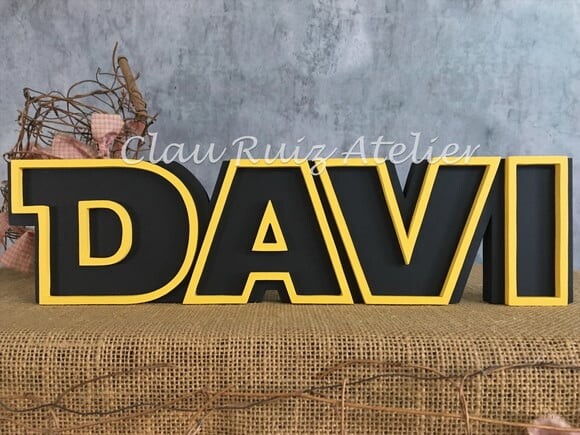 Letras Decorativas Personalizadas em MDF para Quarto de Bebê e F