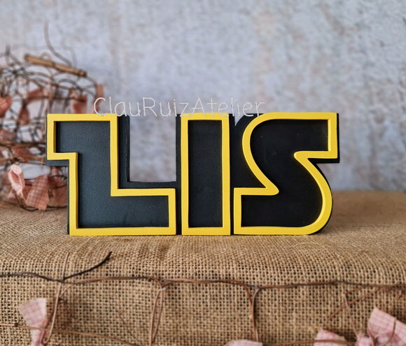 Letras Decorativas Personalizadas em MDF para Quarto de Bebê e F
