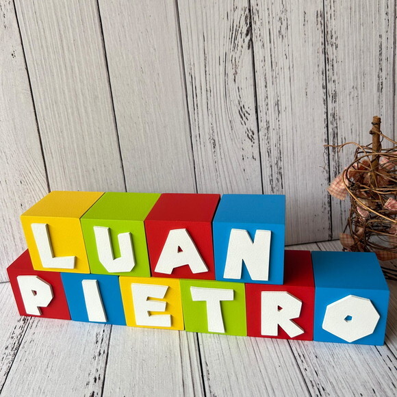 Super Mário Bros Cubos 6x6cm Decoração de Festa Infantil