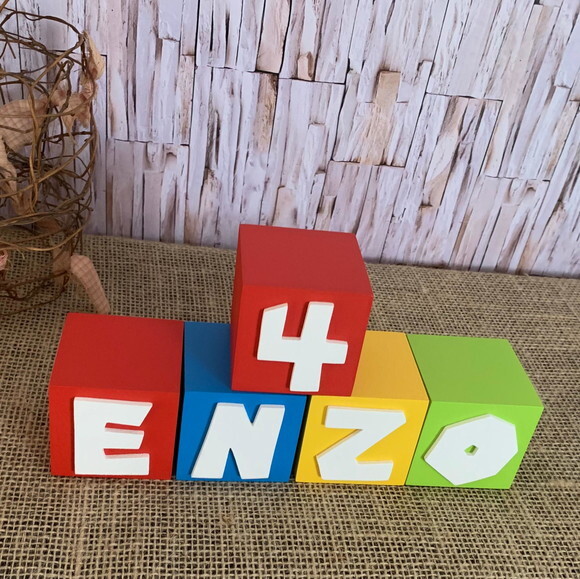 Super Mário Bros Cubos 6x6cm Decoração de Festa Infantil