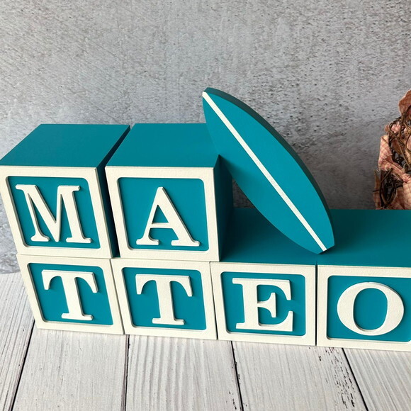 Surf - Decoração Bebê - Cubos 8x8cm + Prancha
