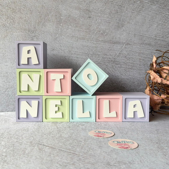 Tons Pastel Cubos 6x6cm Decoração Bebê