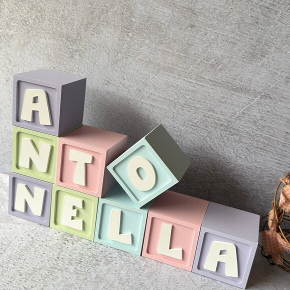 Tons Pastel Cubos 6x6cm Decoração Bebê