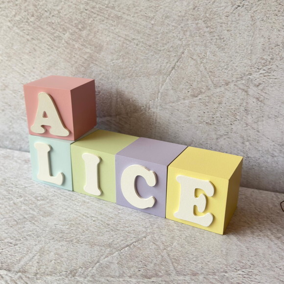 Tons Pastel Cubos 6x6cm Decoração Bebê