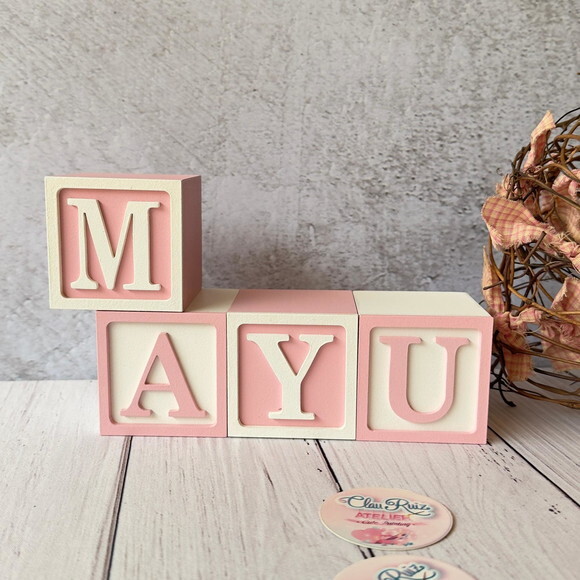 Tons Pastel Cubos 6x6cm Ts- Decoração Bebê