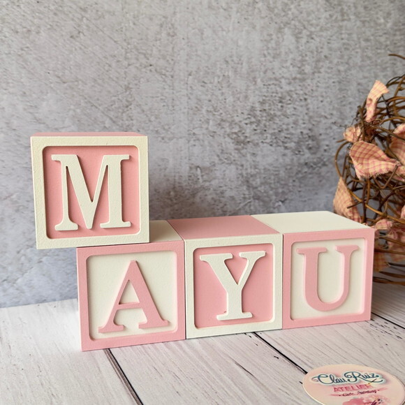 Tons Pastel Cubos 6x6cm Ts- Decoração Bebê